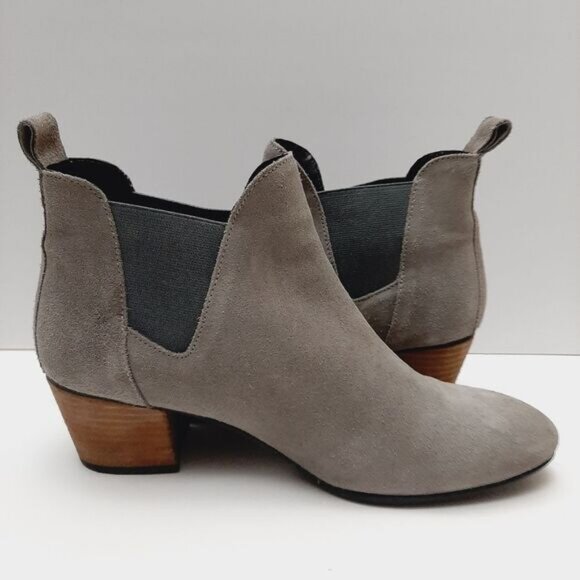 SUPERDRY Yasmin Ankle Boots Genuine Suede Leather Block Heel Grey Sz 9 - Picture 11 of 16